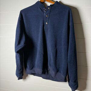 Zero Restriction Golf Outerwear Navy 1/4 Snap Up Wind Stopper- Size Large